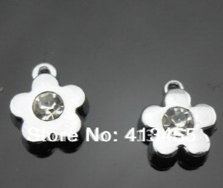 100pcs Rhinestone Flower Pendant Charms DIY Accessories
