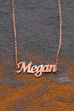 Name Necklace, Stainless Steel, Plated, Valentine's Gift