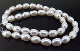 7-8mm Rice Freshwater Pearl Loose Beads 14in DIY Necklace LS3-095