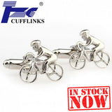 Silver Bike Cufflink Cuff Link 2 Pairs
