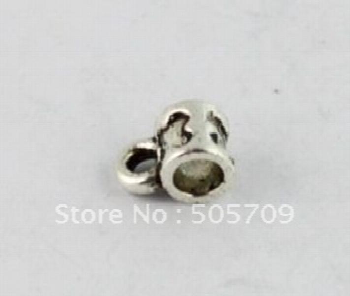Tibetan Silver Heart Cylinder Bails Jewelry Findings 280pcs