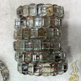 Crystal Green-phantom Quartz Stone Beads Bracelet Natural Gemstone Jewelry
