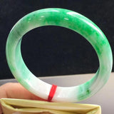 Zheru Jade Bracelet - Ice Green Two-Tone 54-64mm