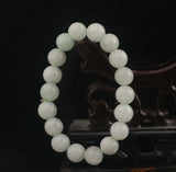 Natural Jade Beads Bangle Elastic Bracelet Handmade