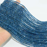 Natural Apatite Faceted Round Beads 3mm,4mm, Old Mine Material