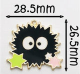 50pcs Japanese Sea Urchin Metal Charm Pendants for DIY Jewelry Making