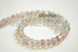 10*8MM Pink Inner Flower Rondelle Crystal Glass Beads Lot