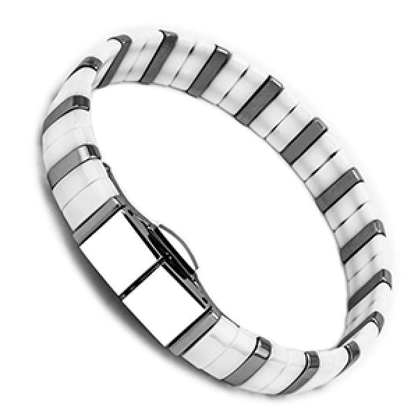 Men Stainless Steel Ceramic Bracelet Clasp Jewelry
