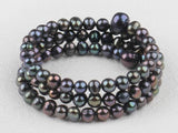 Freshwater Pearl Wrap Bangle Bracelet - Pearl Bracelet