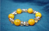 14mm Natural Agate Diamond Crystal Bracelet