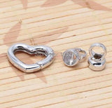 Smooth Heart Clasp - DIY Pearl Crystal Pearls Bracelet Accessory - L12