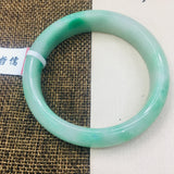 Zheru Natural Light Green Jadeite Bracelet Female Gift A Class A Certificate