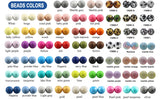 20pcs Glow In The Dark Rainbow Silicone Teething Beads for Jewelry Making