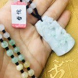 JADESt Bamboo Plum Blossom Pendant Necklace with Bead Chain