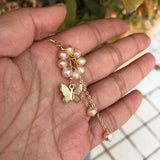 Rose Pink Pearl Beads Earring Crystal Healing Stone Jewelry Gift