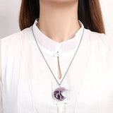 Gemstone Life Tree Pendant Necklace Women