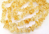 Long Natural Citrine Chip Quartz Crystal Beads 4X5MM34'' Full Strand