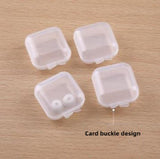 Small Transparent Plastic Storage Containers with Hinged Cover