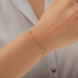Personalized Birthstone Bracelet, Letter Bracelet, Birthday Gift