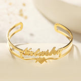 Custom Name Charm Bracelet Stainless Steel Christmas Jewelry Gift