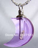 25pcs Purple Moon Rice Vials Pendants Glass Bottle Perfume Empty