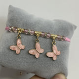12 Pcs Pearlescent Butterfly Charm Bracelet Lucky Adjustable Bracelets