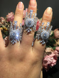 African Dubai Wide CZ Rings For Women Superstar Party Jewelry