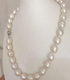 9-10mm South Sea Baroque Pearl Necklace 18in 925s