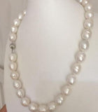 9-10mm South Sea Baroque Pearl Necklace 18in 925s