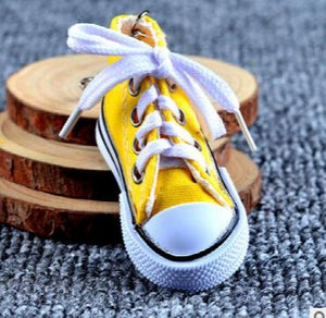 Mini Silicone Canvas Shoes Keychain Bag Charm Key Ring Unisex Shoe Key Ring
