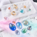 DIY Two Pendants Silicone UV Resin Jewelry Tools Dried Flower Molds