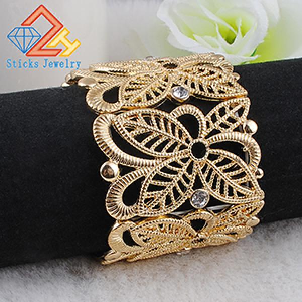Vintage Turkey Hollow Flower Women's Bohemian Cuff Bangles
