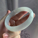 Zheru Jewelry Natural Burmese Jade 54-64mm Light Bracelet Princess Gift