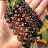 Fengbaowu Smoky Quartz Bracelet 128 Facets Crystal Healing Stone Jewelry Gift
