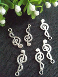 Fast Music Treble Clef Charm Pendant Necklace Bracelet 100pcs