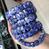 Sodalite Stone Beads Bracelet Gemstone Bangle Fine Jewelry Gift