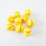 Chunky Acrylic Baseball Beads 20mm 100pcs - Solid Printed - Kids Necklace