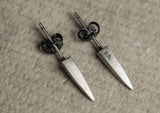 925 Sterling Silver Stud Earrings Taper Plug Prevent Allergy