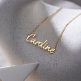 Personalized Stainless Steel Name Necklace - Gold Plated
