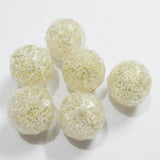 100pcs Faceted Crack Glitter Beads For Chunky Jewelry