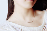 925 Silver Bend Necklace Choker For Women Lady Gift