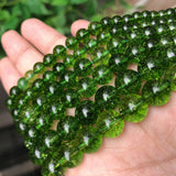 Green Cracked Natural Stone Loose Spacer Beads 15in