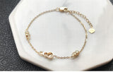 Gourd Inlaid Diamond Chalcedony Bracelet - Women's Silver Jewelry