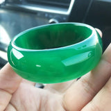 Zheru Agate Chalcedony Green 54-64mm Bracelet Princess Jewelry