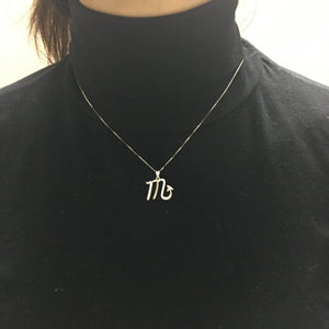 Sterling Silver Scorpio Zircon Necklace - Zodiac Sign Jewelry