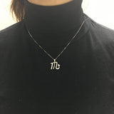 Sterling Silver Scorpio Zircon Necklace - Zodiac Sign Jewelry