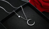 925 Silver Star & Crescent Necklace Pendant