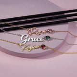 Personalized Name Necklace with Birthstone