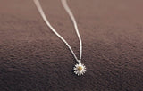 925 Silver Daisy Necklace Jewelry Wedding Gift