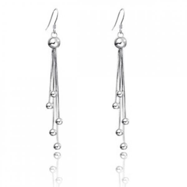 925 Silver Long Earrings Lovely Girls Christmas Gift Pendientes Plata 925